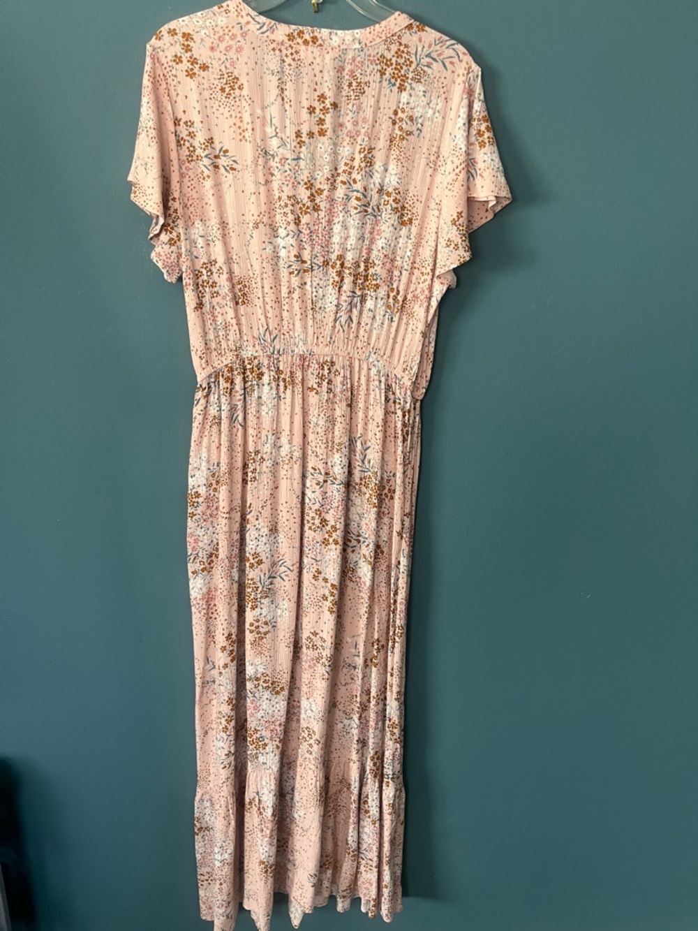 Market & Spruce Blush Pink Floral Button-Front Maxi Dress - Picture 6 of 9